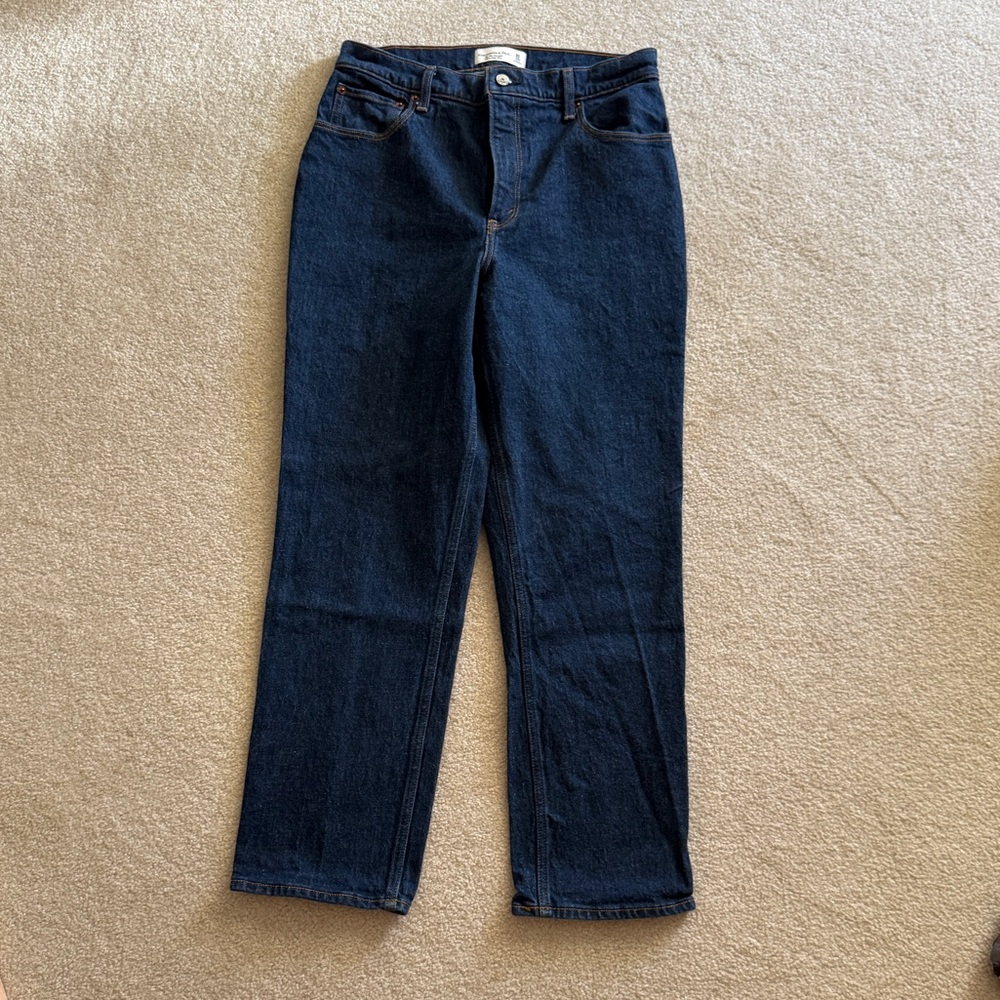 Abercrombie & Fitch Dark Blue High Rise Jeans